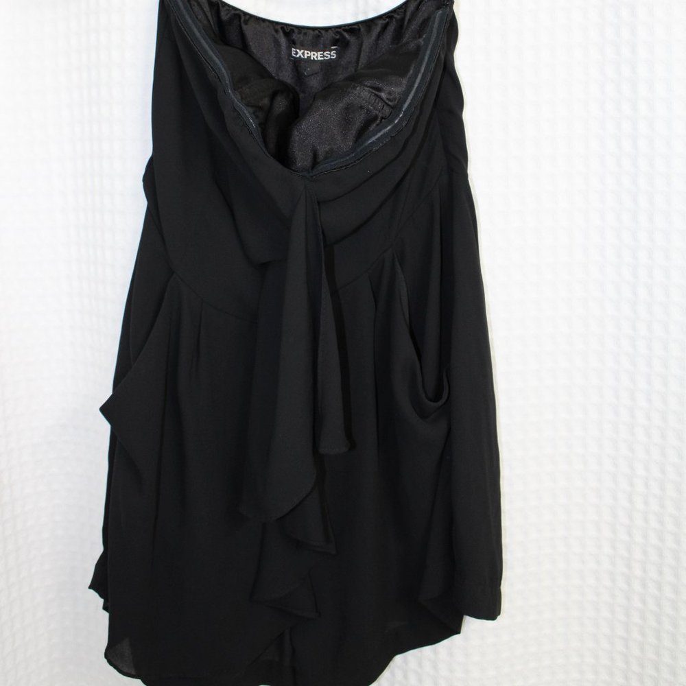 Black Strapless Romper from Express